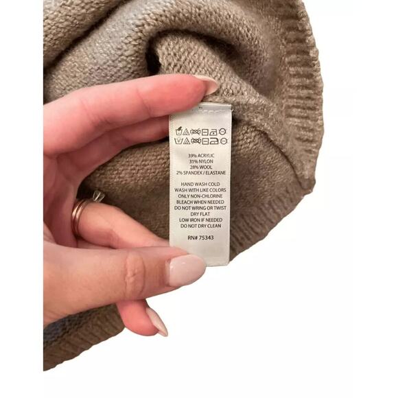 C&C California Colorblock Wool Blend Turtleneck Knit Sweater Size Large  D38 - Picture 5 of 5